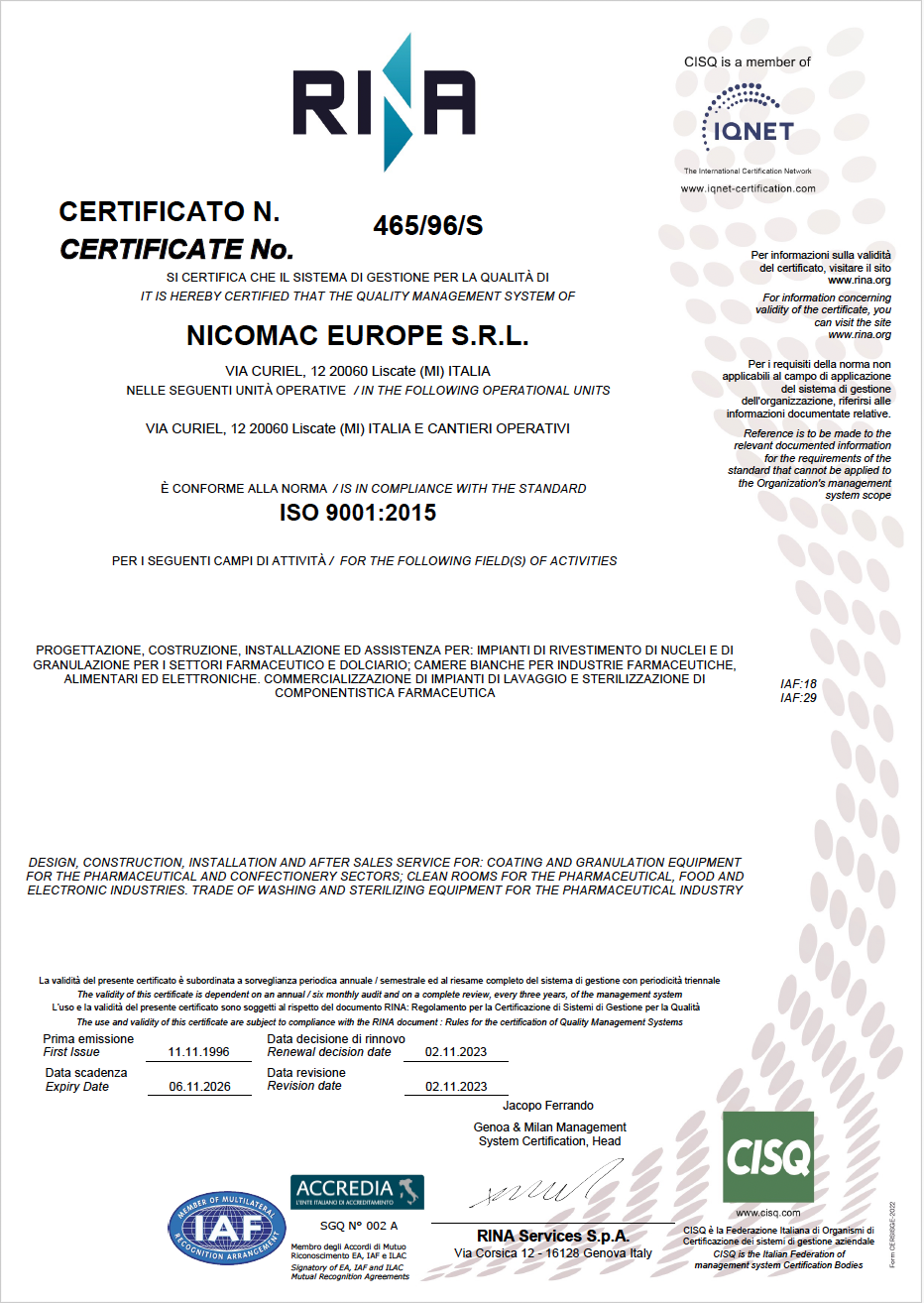 Nicomac iso 9001 Nicomac iso 9001